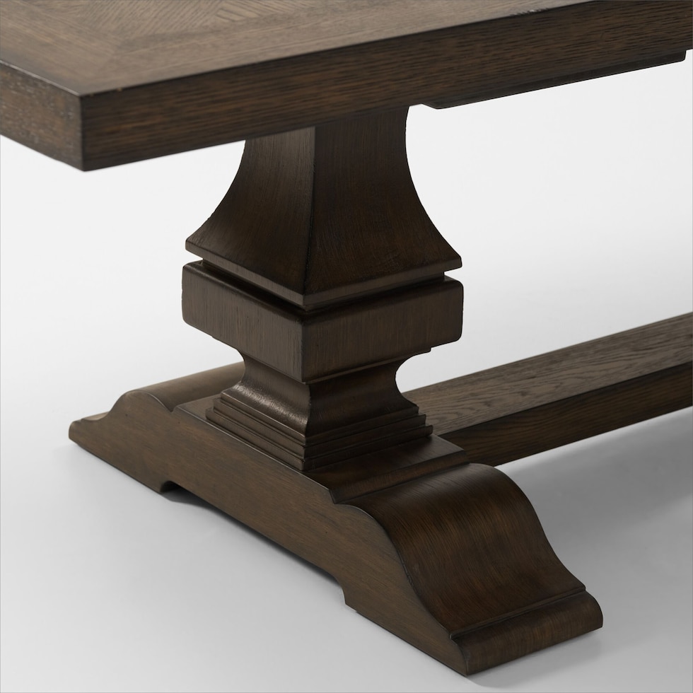asheville dining dark brown dining table   