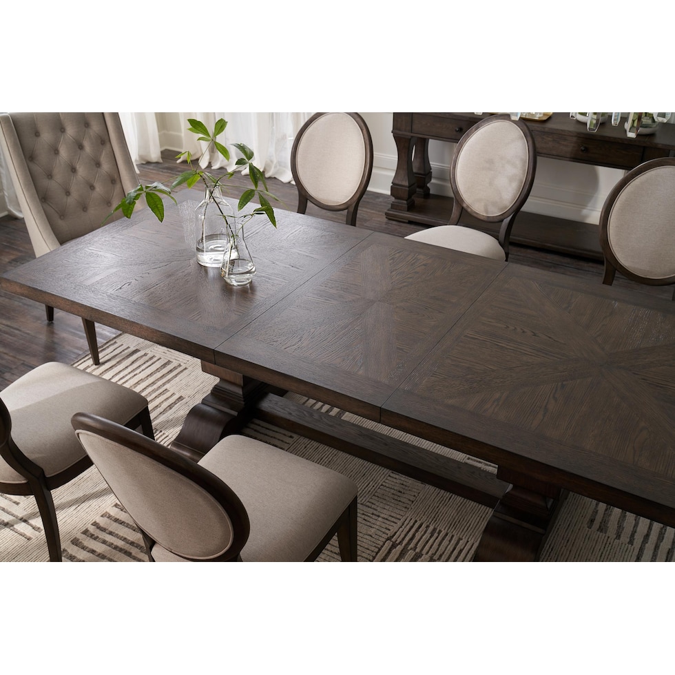 asheville dining dark brown dining table   