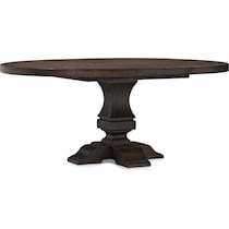 asheville dining dark brown round dining table   