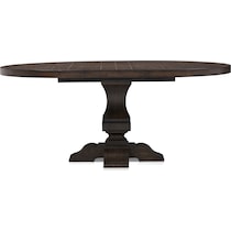 asheville dining dark brown round dining table   