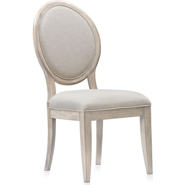 Asheville Oval-Back Side Chair - Sandstone