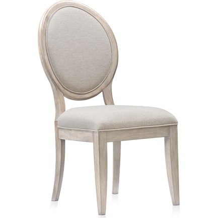 Asheville Oval-Back Side Chair - Sandstone