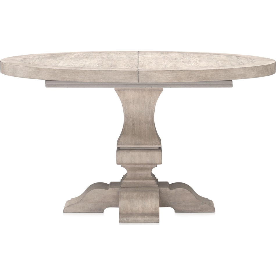 asheville dining light brown round dining table   