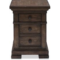 asheville tables dark brown chairside table   