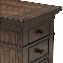 asheville tables dark brown chairside table   