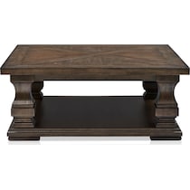 asheville tables dark brown coffee table   