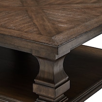 asheville tables dark brown coffee table   