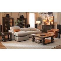 asheville tables dark brown coffee table   