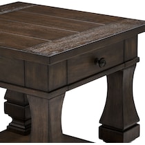 asheville tables dark brown end table   