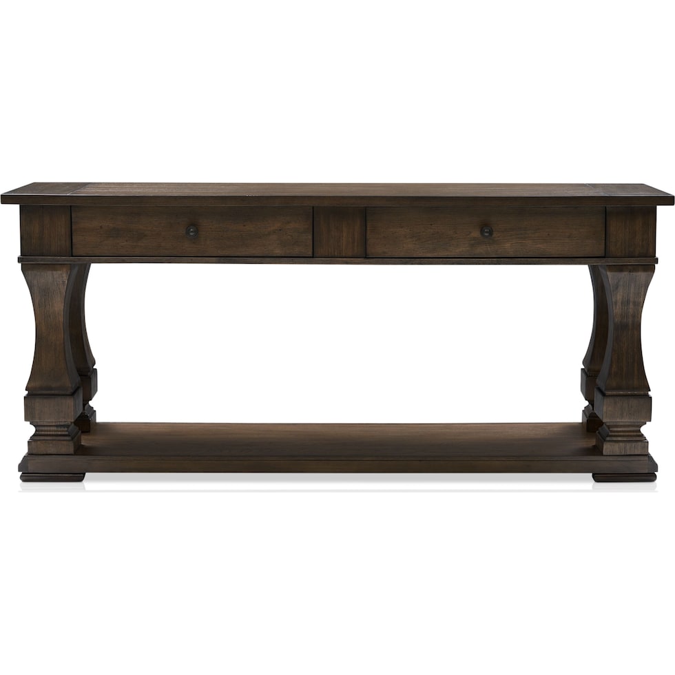 asheville tables dark brown sofa table   