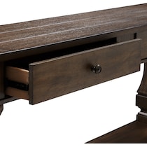 asheville tables dark brown sofa table   