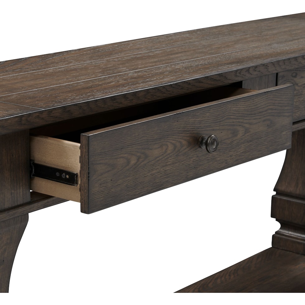 asheville tables dark brown sofa table   