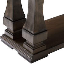 asheville tables dark brown sofa table   