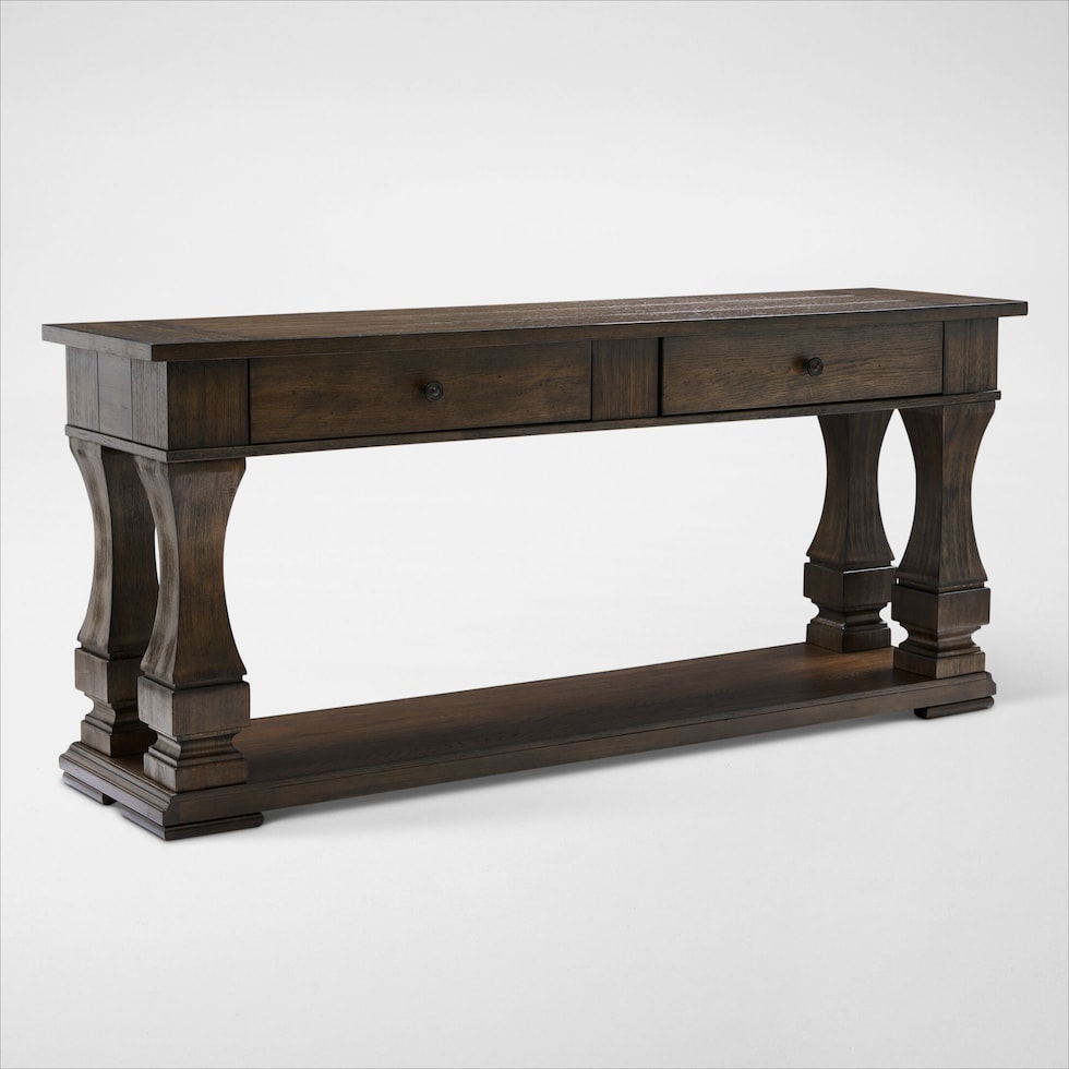 asheville tables dark brown sofa table web   