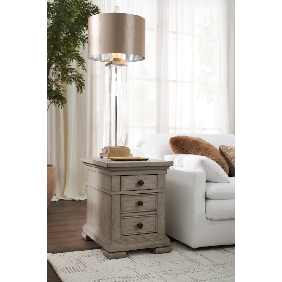 asheville tables light brown chairside table   