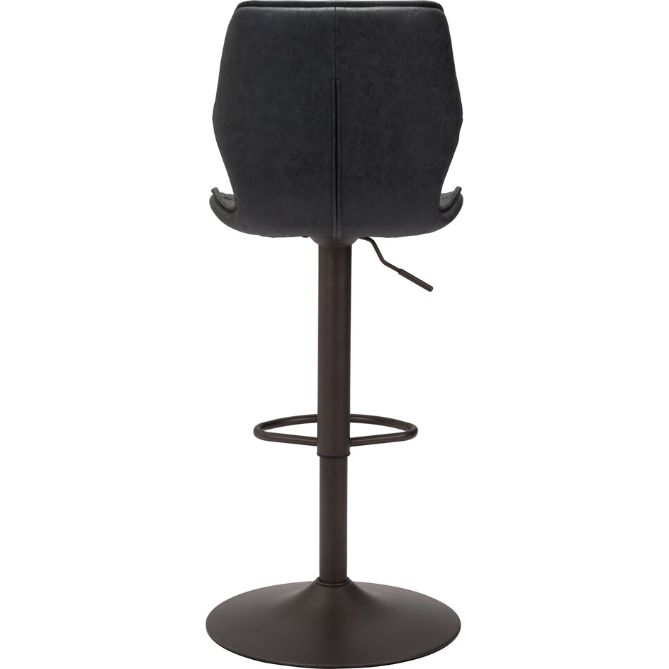 Ashford Adjustable Swivel Bar Stool - Black/Bronze | Value City Furniture