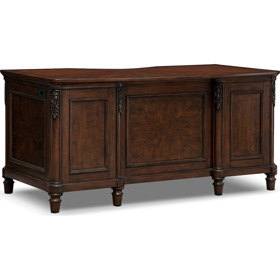 ashland dark brown executive desk   