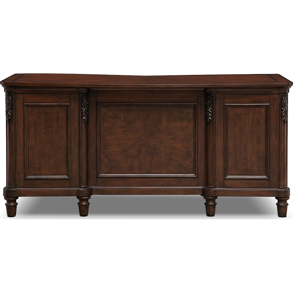 ashland dark brown executive desk   