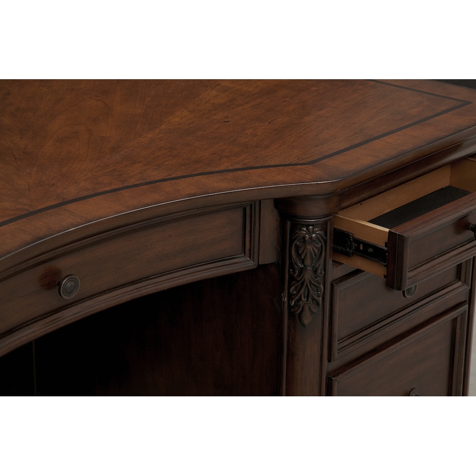 ashland dark brown executive desk   