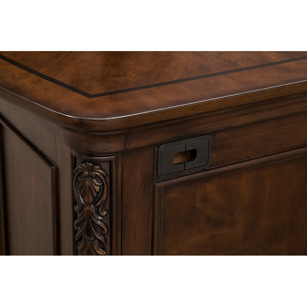 ashland dark brown executive desk   