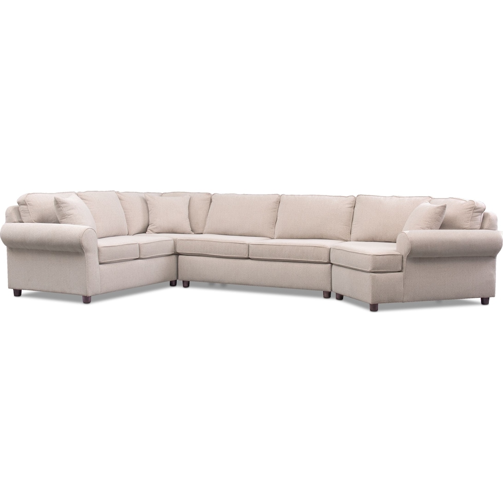 ashton white  pc sectional   