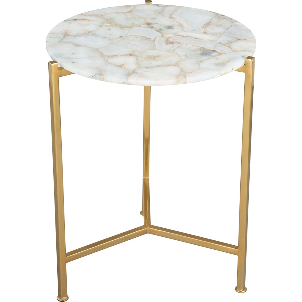 ashton white gold side table   