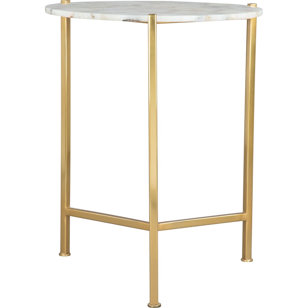 ashton white gold side table   