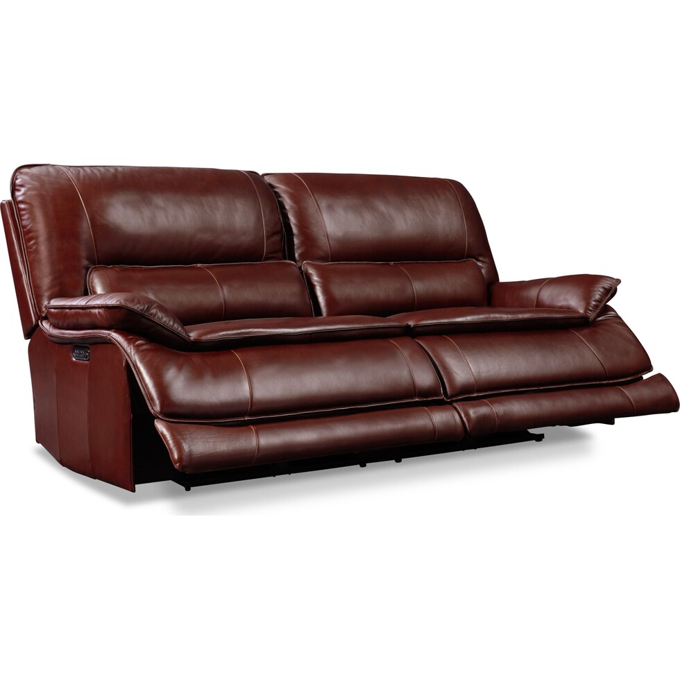 aston dark brown  pc power reclining living room   