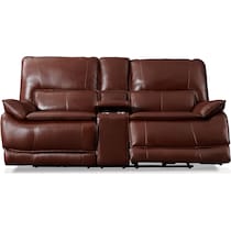 aston dark brown  pc power reclining living room   