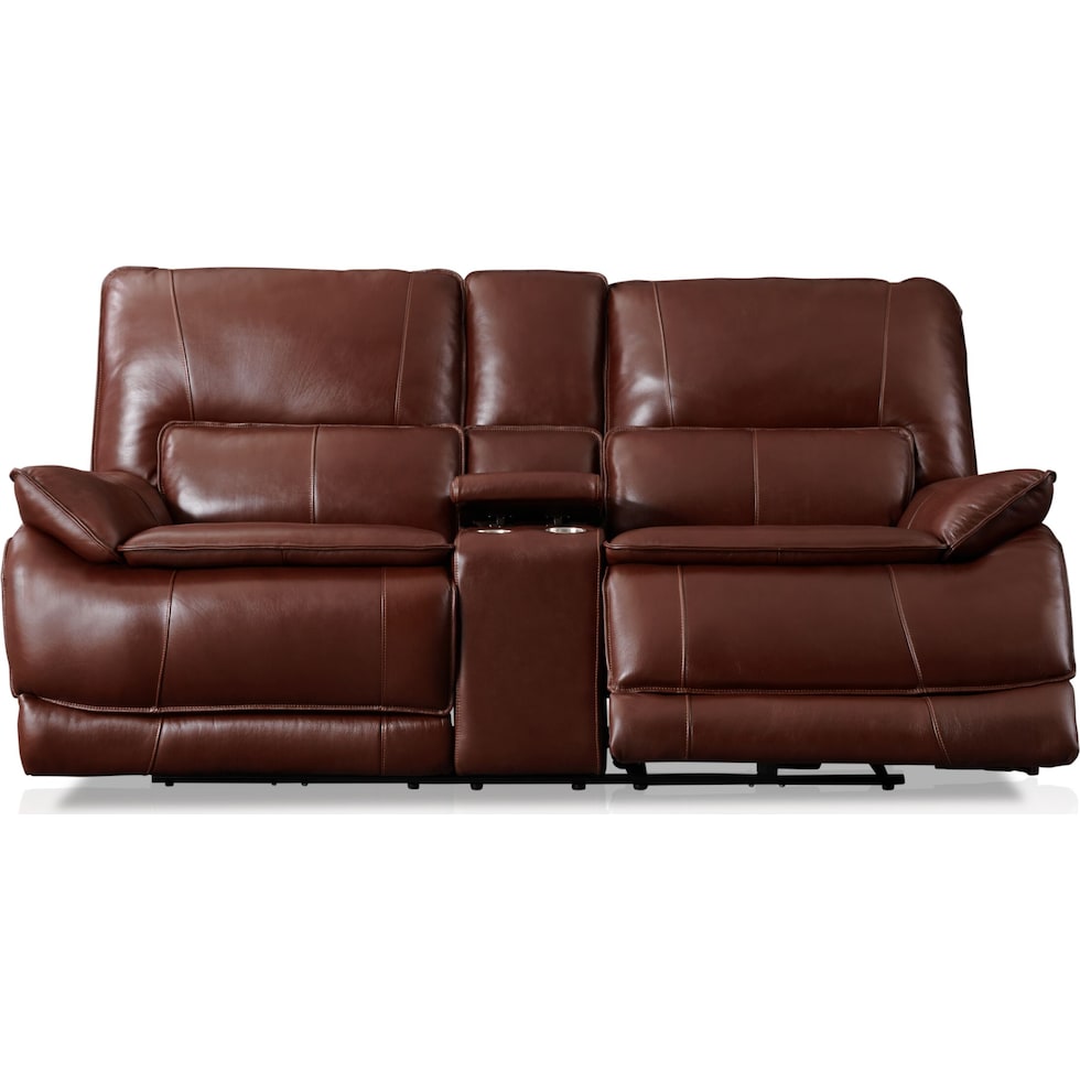 aston dark brown  pc power reclining living room   