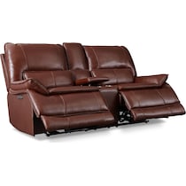 aston dark brown loveseat   