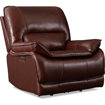 Aston Dual-Power Recliner - Brown