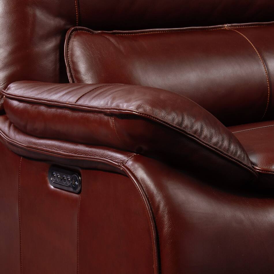 Aston DualPower Reclining Sofa Brown Value City Furniture