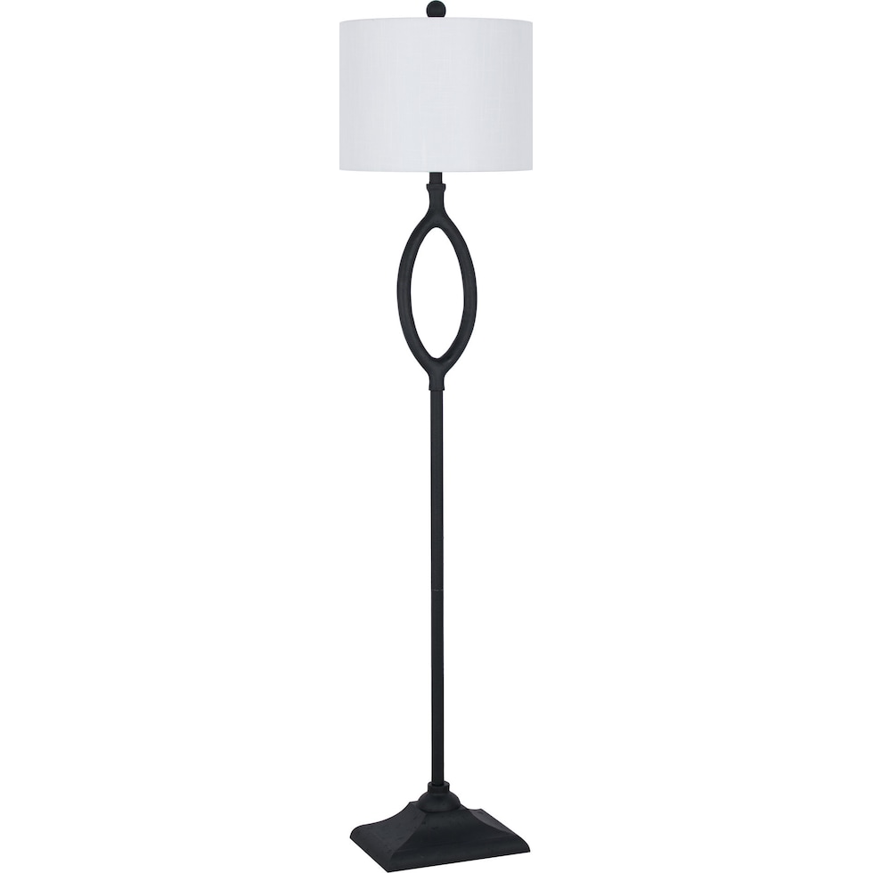 astor black floor lamp   