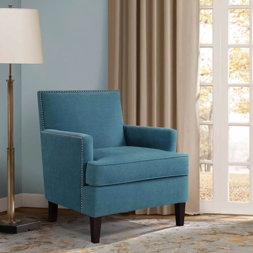 astrid blue accent chair   