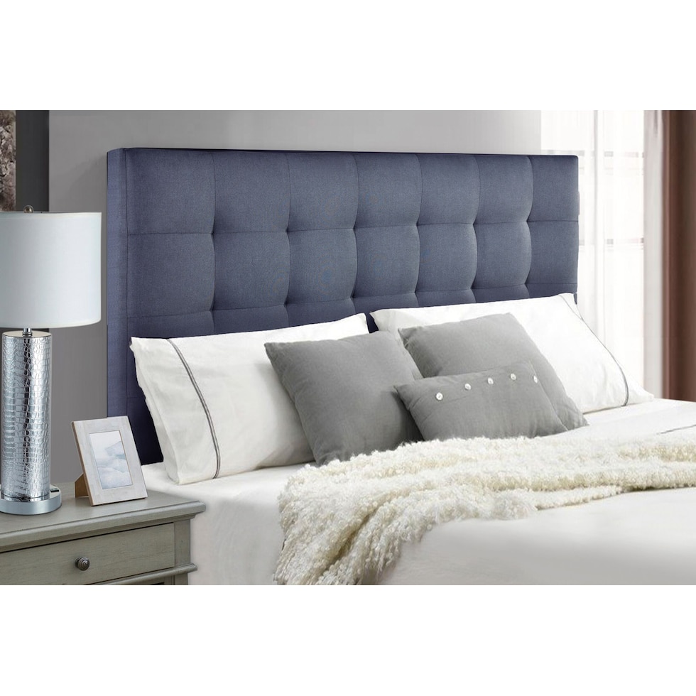 astrid blue full queen headboard   