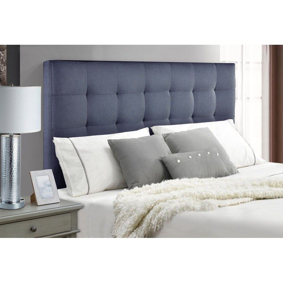 astrid blue king headboard   