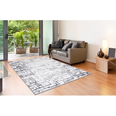 Astro Area Rug - Gray/White