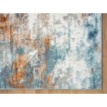 atarah blue orange area rug  x    