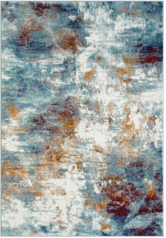 Atarah 8' x 11' Area Rug Blue/Orange Value City Furniture