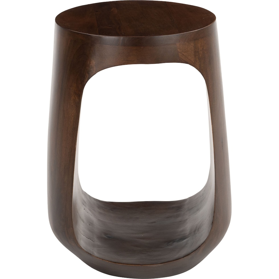 athalia dark brown accent table   