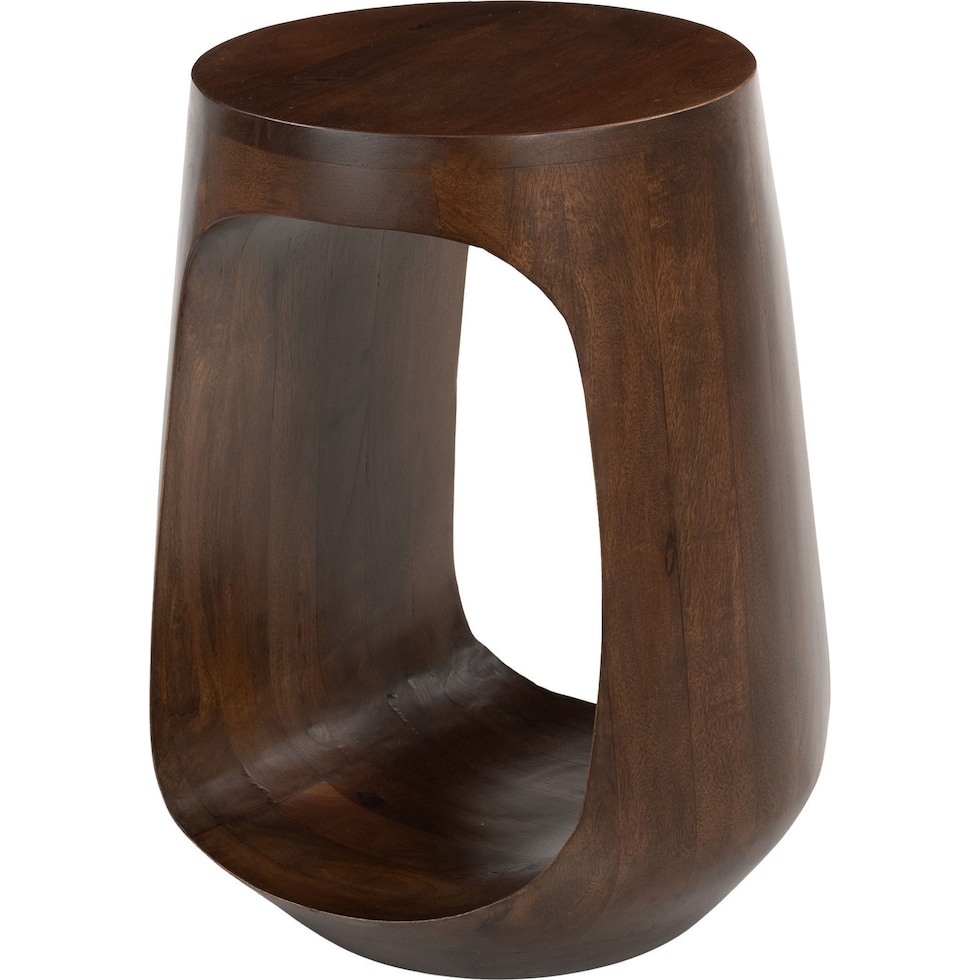 athalia dark brown accent table   