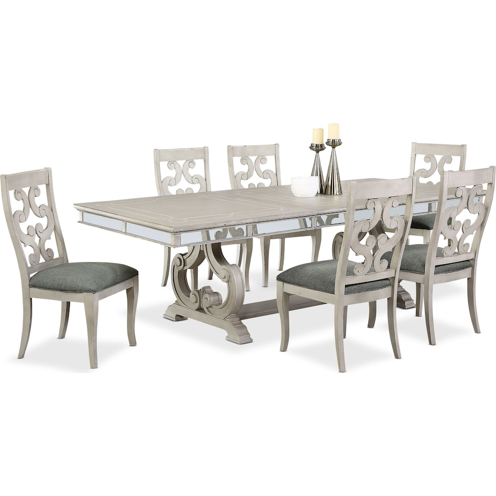 athena dining white  pc dining room   