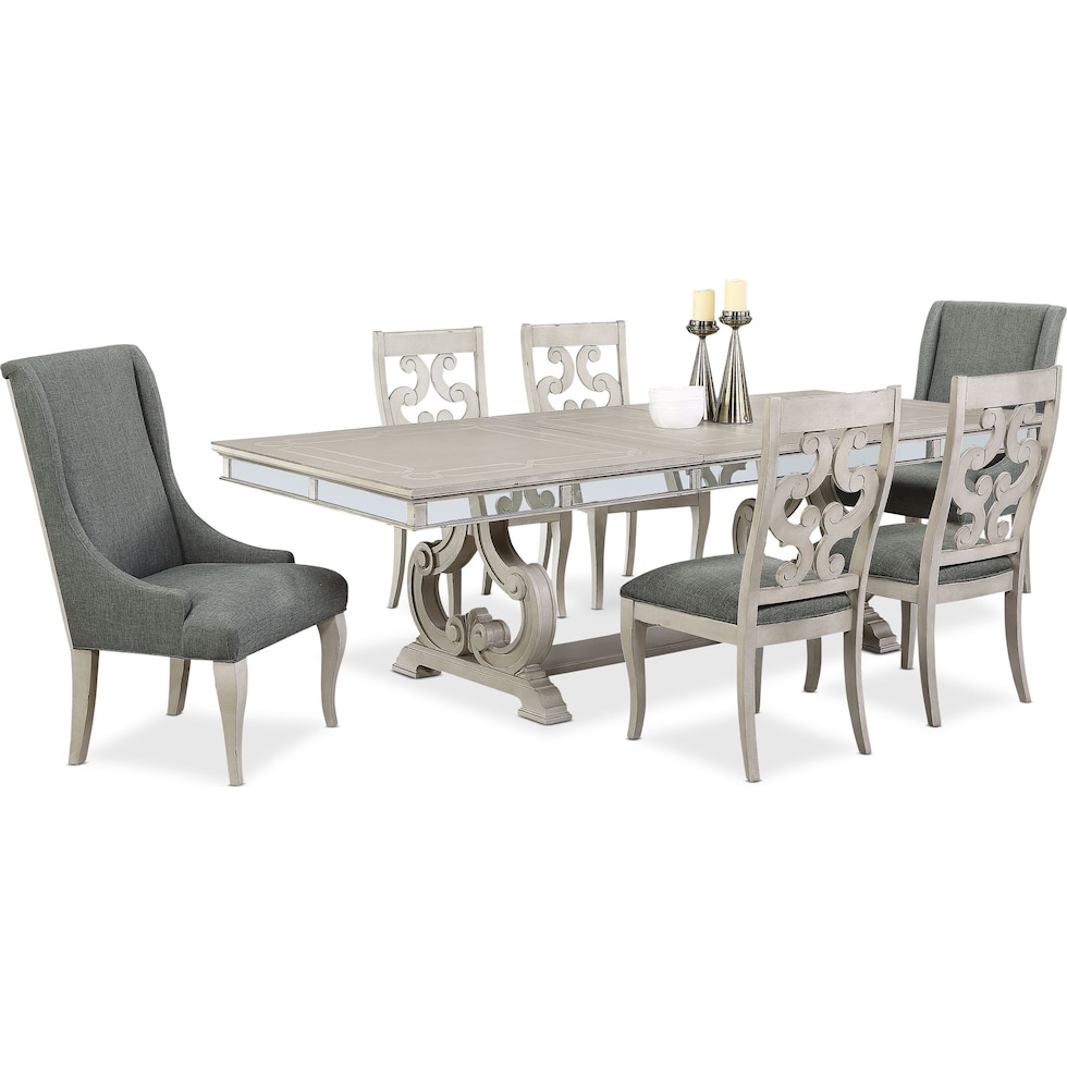athena dining white  pc dining room   