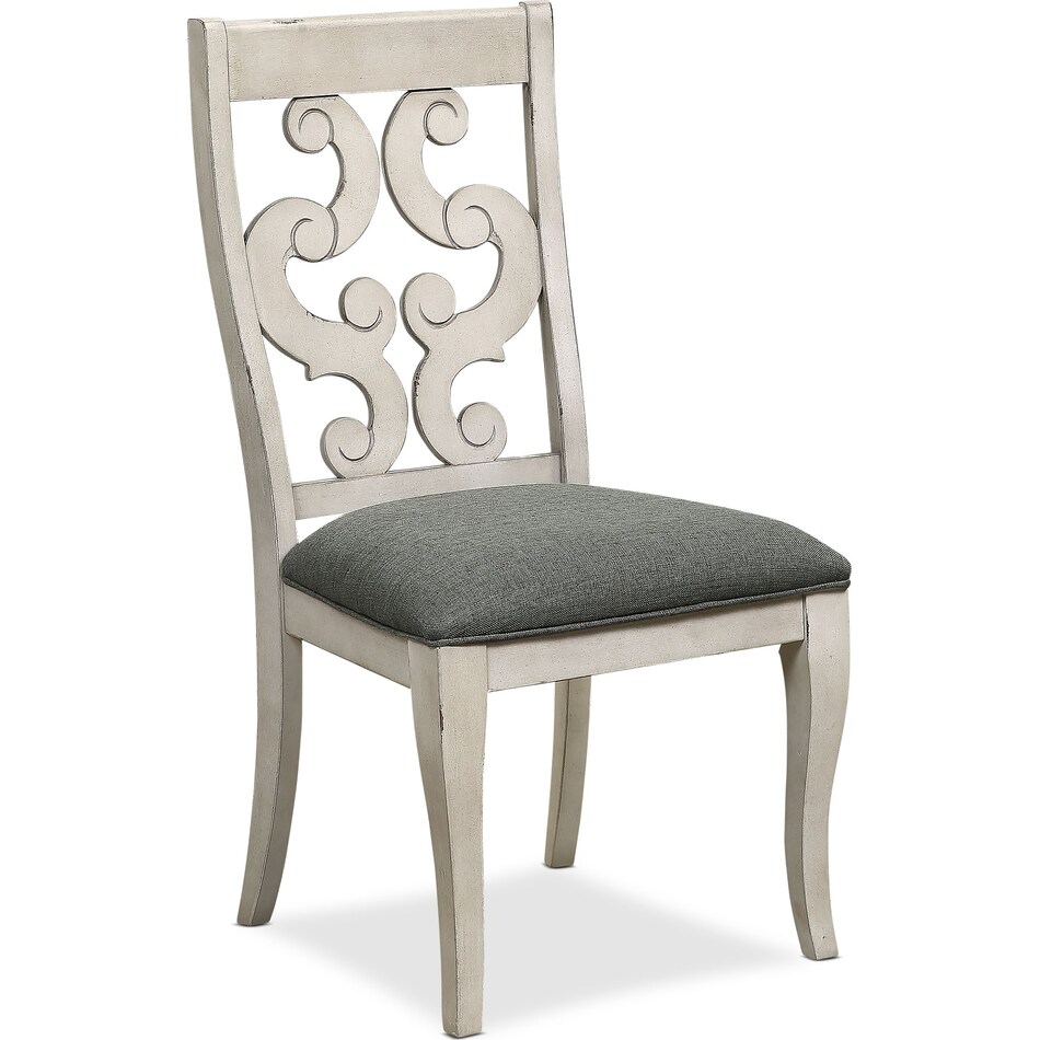 athena dining white side chair   