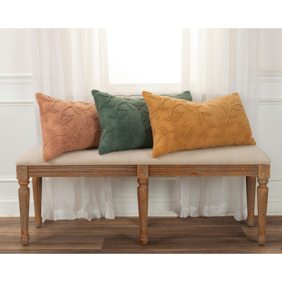 athena orange accent pillow   