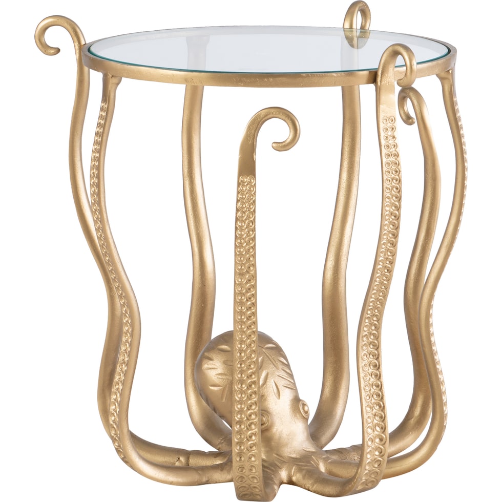 atlantica gold end table   