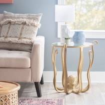 atlantica gold end table   