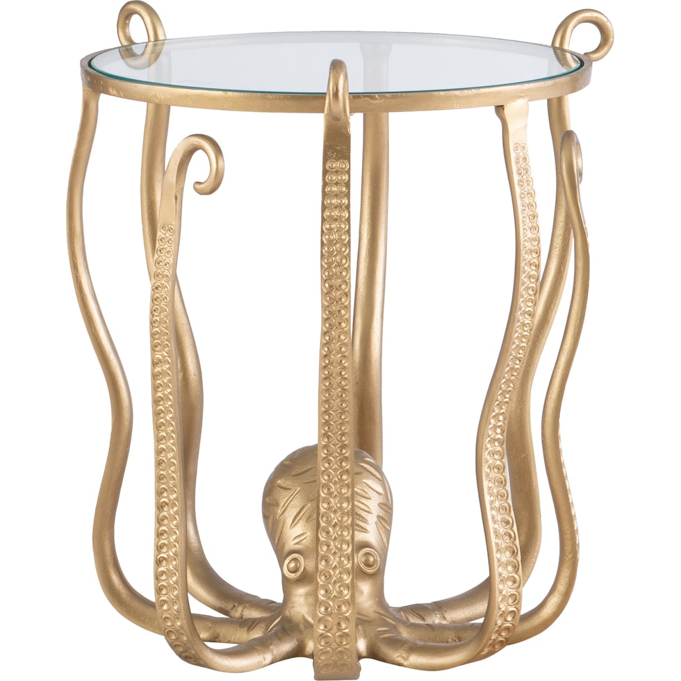 atlantica gold end table   