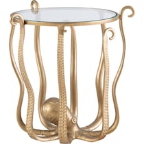 atlantica gold end table   